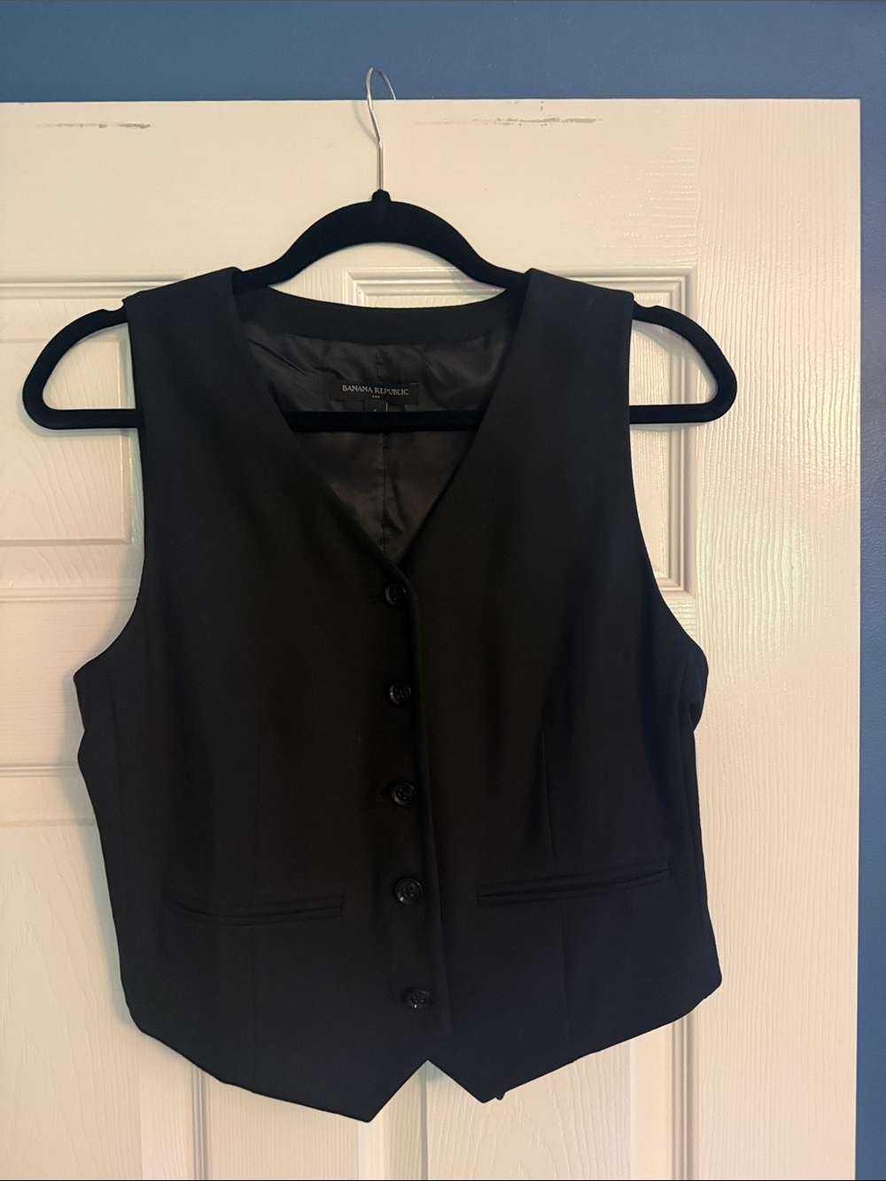Banana Republic Black Classic Button Vest size 6